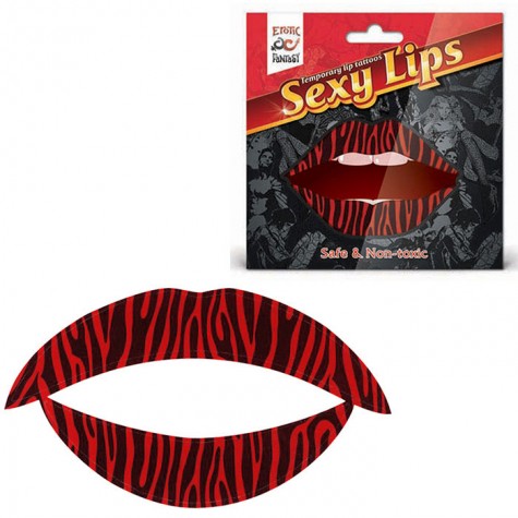 Lip Tattoo Тигровый красный