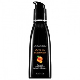 Лубрикант с ароматом спелого персика WICKED AQUA Sweet Peach - 60 мл.